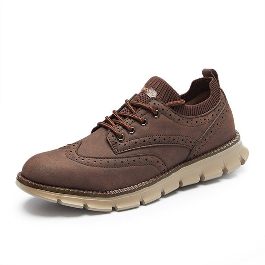 š„ 12 HOURS. NO PAIN. ā Menās Vintage Leather Oxford Sneakers ā Lightweight, Breathable, Arch Support, Flexible Non-Slip Sole