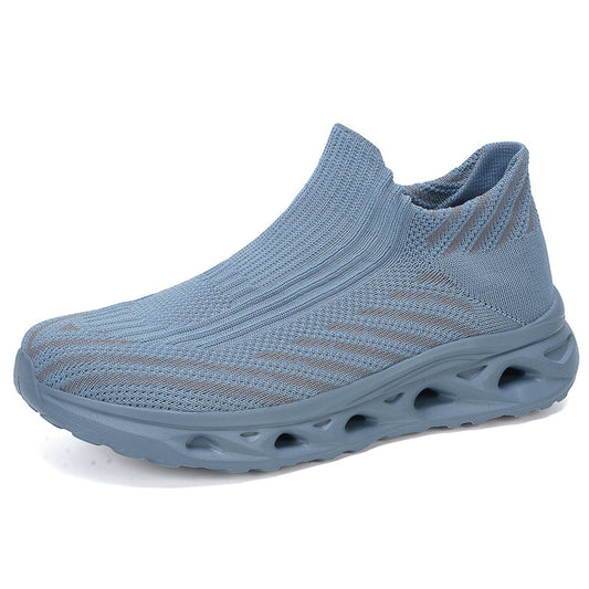 Men‘s’ Slip-On Running Walking Shoes - Zero Laces Comfort, Non-Slip Traction & Cushioned Support