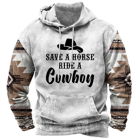 Men's Western Cowboy Hoodie