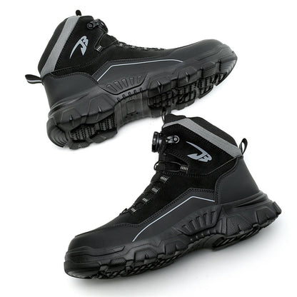 Men's Steel Toe Hand Stitched Cow Leather Boots Motorcycle Boots Work Boots Hiking Boots