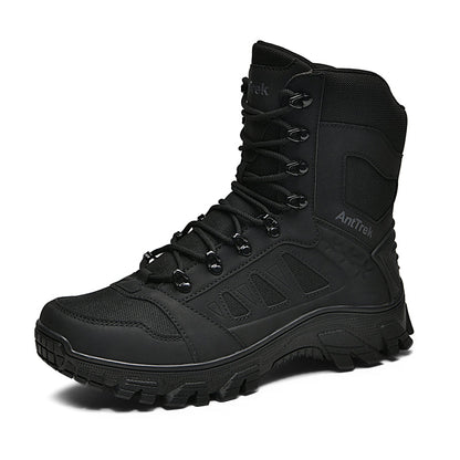 Men's Orthopedic Walking Boots - Built-In Arch Support; Waterproof Leather Upper; Wide Toe; Non-Slip; Ankle Support; Scratch&Smash&Puncture Resistant; Comfortable Hiking Boots