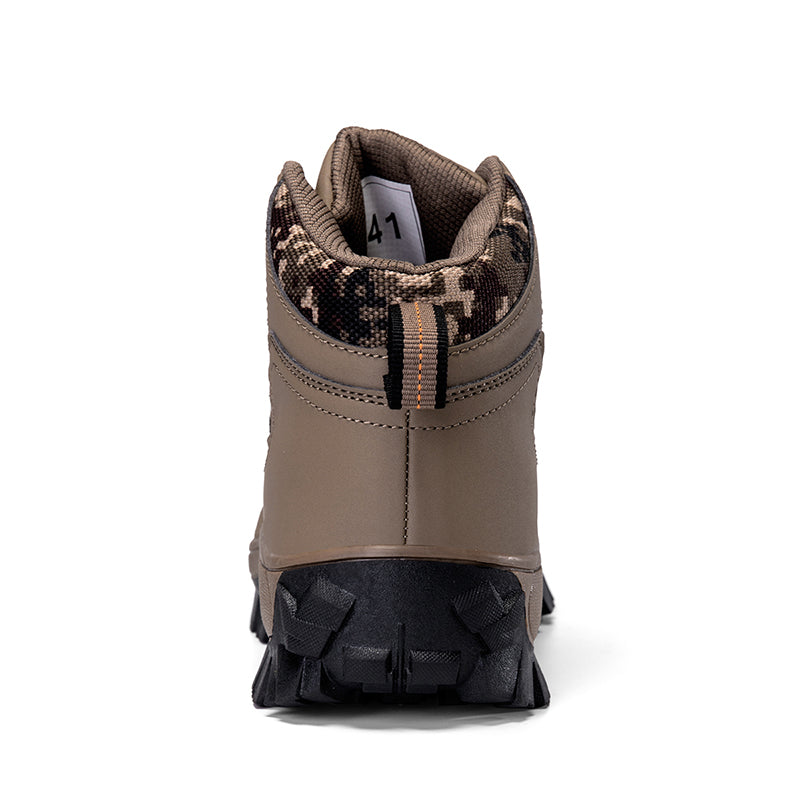 Men's Orthopedic Walking Boots - Built-In Arch Support; Ankle Support; Waterproof Leather Upper; Wide Toe; Non-Slip; Anti-Wear; Comfortable Hiking Boots