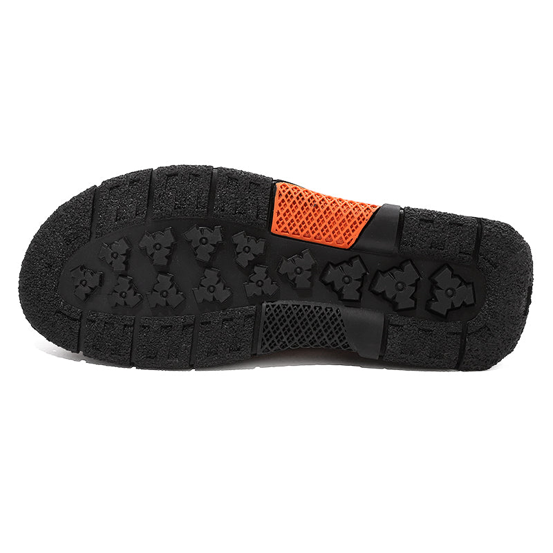 Men's Orthopedic Walking Shoes - Built-In Arch Support; Premium Leather Upper; Wide Toe; Non-Slip; Comfortable Work Shoes