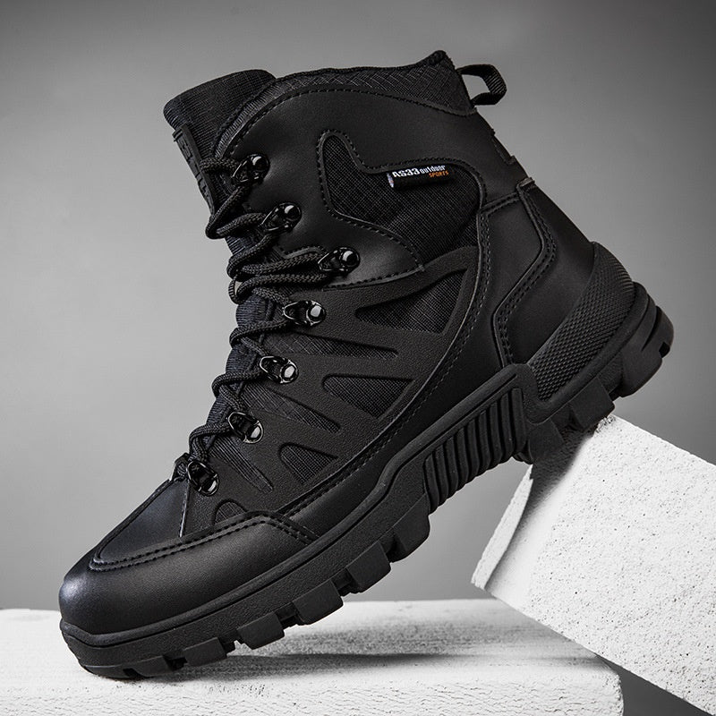 Men’s Orthopedic Safety Boots with Arch & Ankle Support – Waterproof & Anti-Puncture