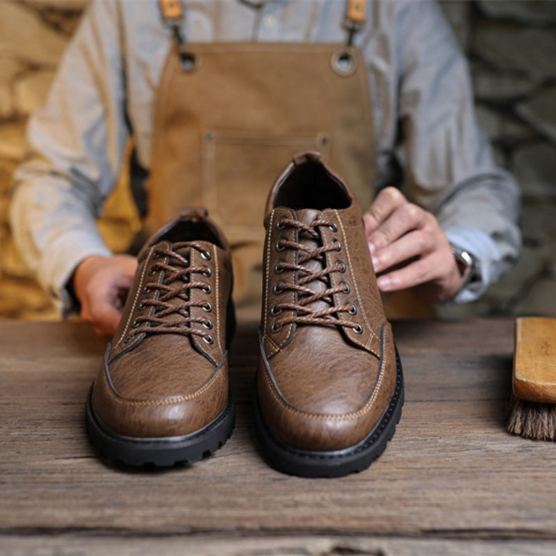 Men’s Handcrafted Leather Business Shoes – Arch Support, Height Increasing & Wide Toe Box