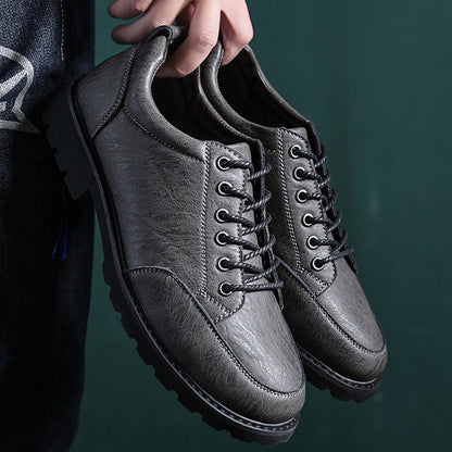 Men’s Handcrafted Leather Business Shoes – Arch Support, Height Increasing & Wide Toe Box
