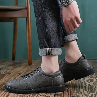 Men’s Handcrafted Leather Business Shoes – Arch Support, Height Increasing & Wide Toe Box