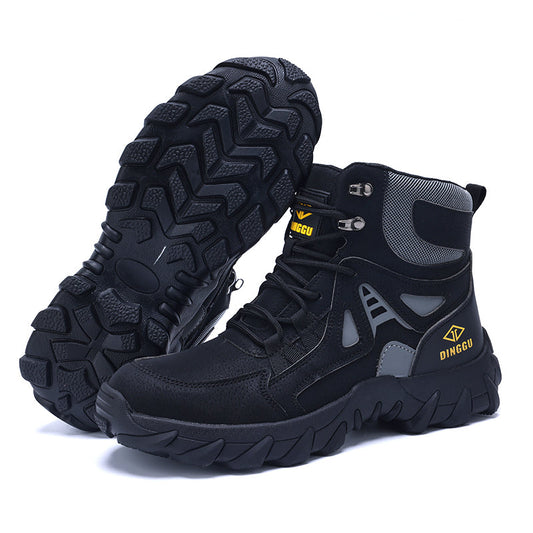 Men’s Steel Toe Orthotic Work Boots – Puncture-Resistant, Waterproof, Non-Slip, All-Day Comfort