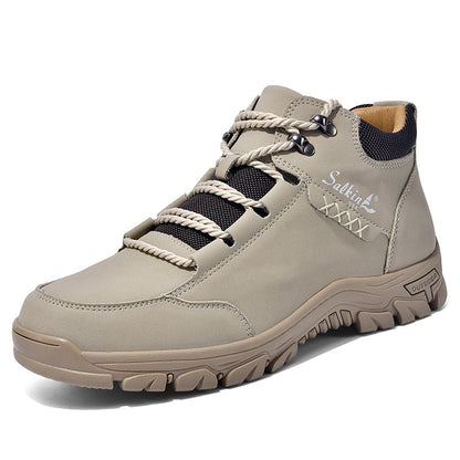 (💥Top Rated Choice) Men’s Orthopedic Handmade Leather Boots For All-Day Comfort–Pressure Relief, Waterproof, Slip-Resistant, Wide Toe Box