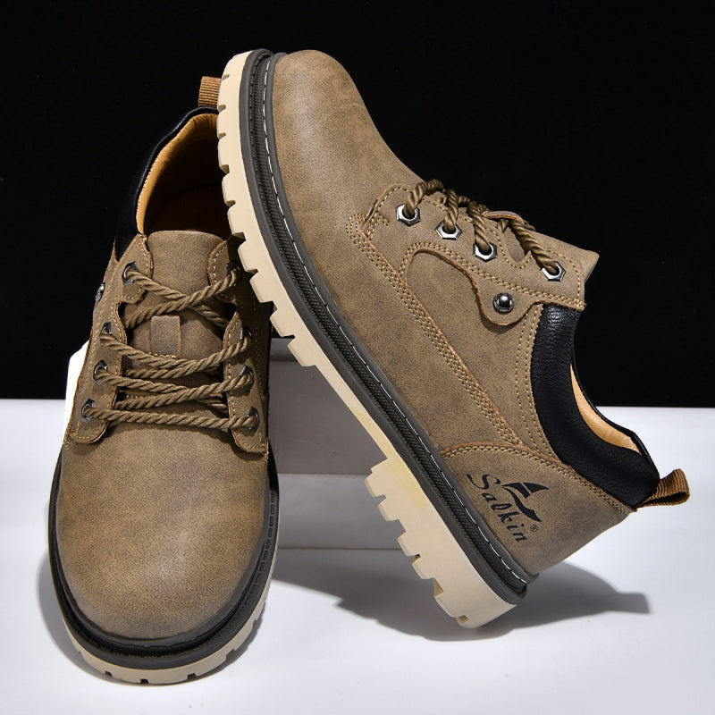 Men’s Durable Orthopedic  Leather Hiking Shoes – Waterproof, Slip-Resistant, Arch Support, Comfortable for All-Day Wear