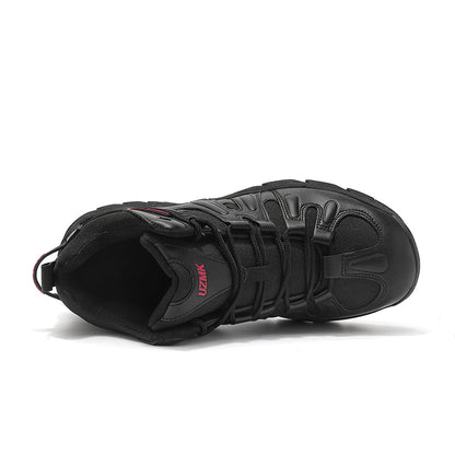 (🔥Last Day Promotion 70% OFF 🎁) Men’s Leather Hiking and Work Boots, Waterproof Lightweight Orthopedic Comfort, Slip Resistant Anti Puncture, Shock Absorbing Arch and Ankle Support, for Wet Trails Construction and Long Walks