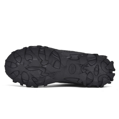 Men’s Lightweight Hiking/Work Shoes — Multi-Terrain Slip-Resistant, Breathable Quick-Dry Mesh, Shock-Absorbing Arch Support, Wide Protective Toe & Ankle Support
