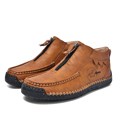 Men's Vintage Outdoor Work Boots – Orthopedic Comfort, Handcrafted Stitching, Waterproof & Non-Slip, Relieves Foot Pain