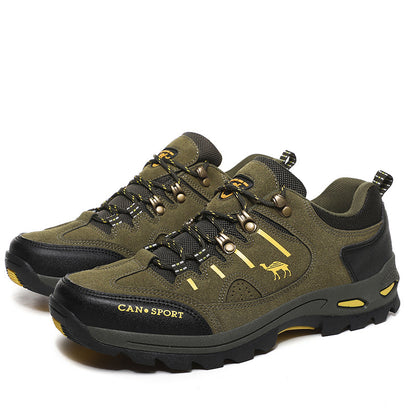 Men’s Suede Waterproof Hiking Shoes – Wide Fit, Breathable, High-Traction Outsole