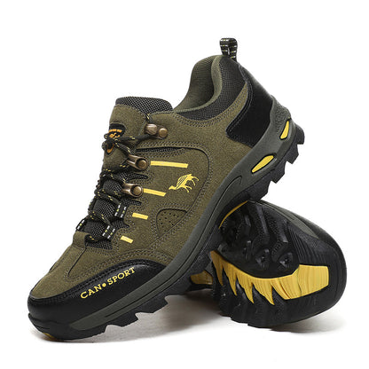 Men’s Suede Waterproof Hiking Shoes – Wide Fit, Breathable, High-Traction Outsole