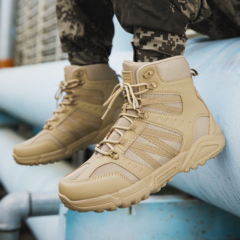 Men’s Tactical Work & Hiking Boots – High Ankle Support, Slip-Resistant, All-Day Pain Relief Comfort