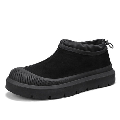 Men's Winter Warmth Wool Snow Boots Waterfoor Non-Silp Cotton Boots Orthopedic Support Winter Slippers