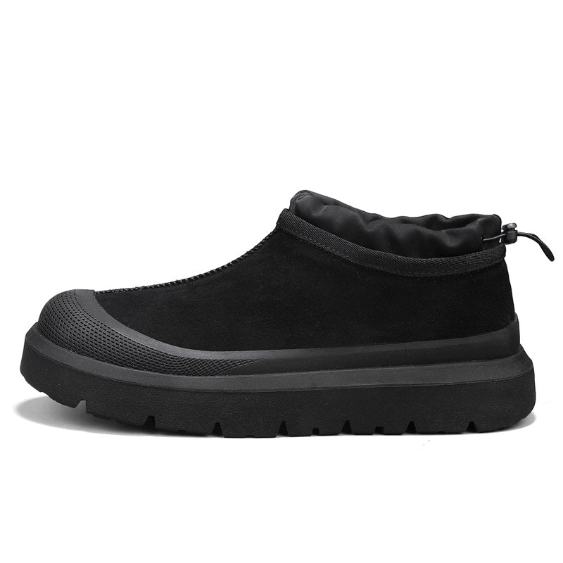 Men's Winter Warmth Wool Snow Boots Waterfoor Non-Silp Cotton Boots Orthopedic Support Winter Slippers