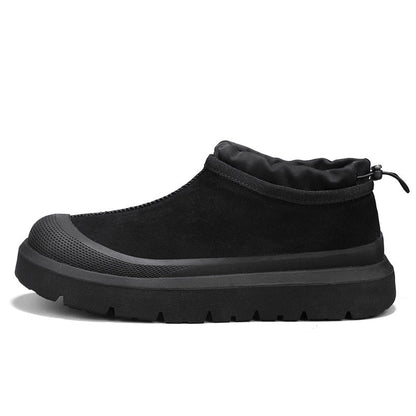 Men's Winter Warmth Wool Snow Boots Waterfoor Non-Silp Cotton Boots Orthopedic Support Winter Slippers
