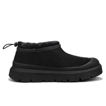 Men's Winter Warmth Wool Snow Boots Waterfoor Non-Silp Cotton Boots Orthopedic Support Winter Slippers