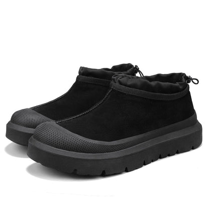 Men's Winter Warmth Wool Snow Boots Waterfoor Non-Silp Cotton Boots Orthopedic Support Winter Slippers