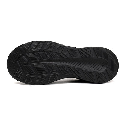 Men‘s’ Slip-On Running Walking Shoes - Zero Laces Comfort, Non-Slip Traction & Cushioned Support