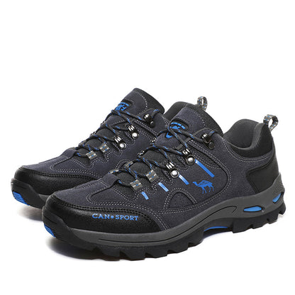 Men's Suede Waterproof Hiking Shoes – Wide Fit, Breathable, High-Traction Outsole