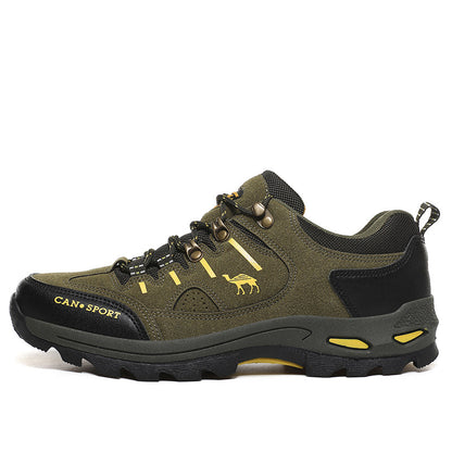 Men's Suede Waterproof Hiking Shoes – Wide Fit, Breathable, High-Traction Outsole
