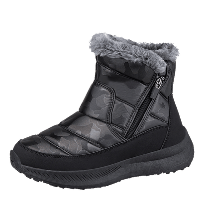 Men’s Puffer Winter Boots – Windproof & Waterproof, Non-Slip, Warm Fur-Lined Easy-Zip Snow Boots