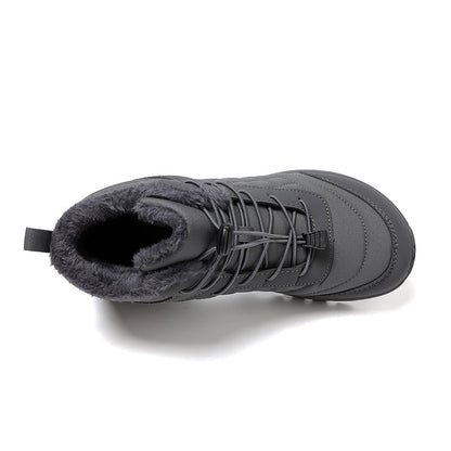 Men’s Fur Lined Winter Work Boots, Non-Slip Insulated Hiking Ankle Boots