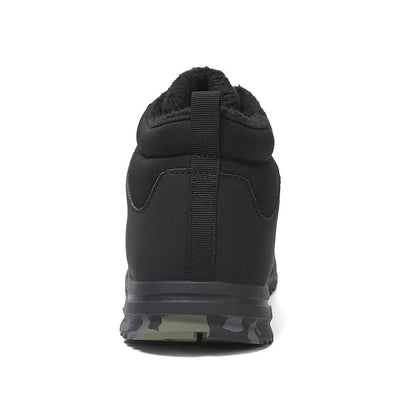 Men’s Fur Lined Winter Work Boots, Non-Slip Insulated Hiking Ankle Boots