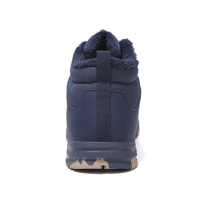 Men’s Fur Lined Winter Work Boots, Non-Slip Insulated Hiking Ankle Boots