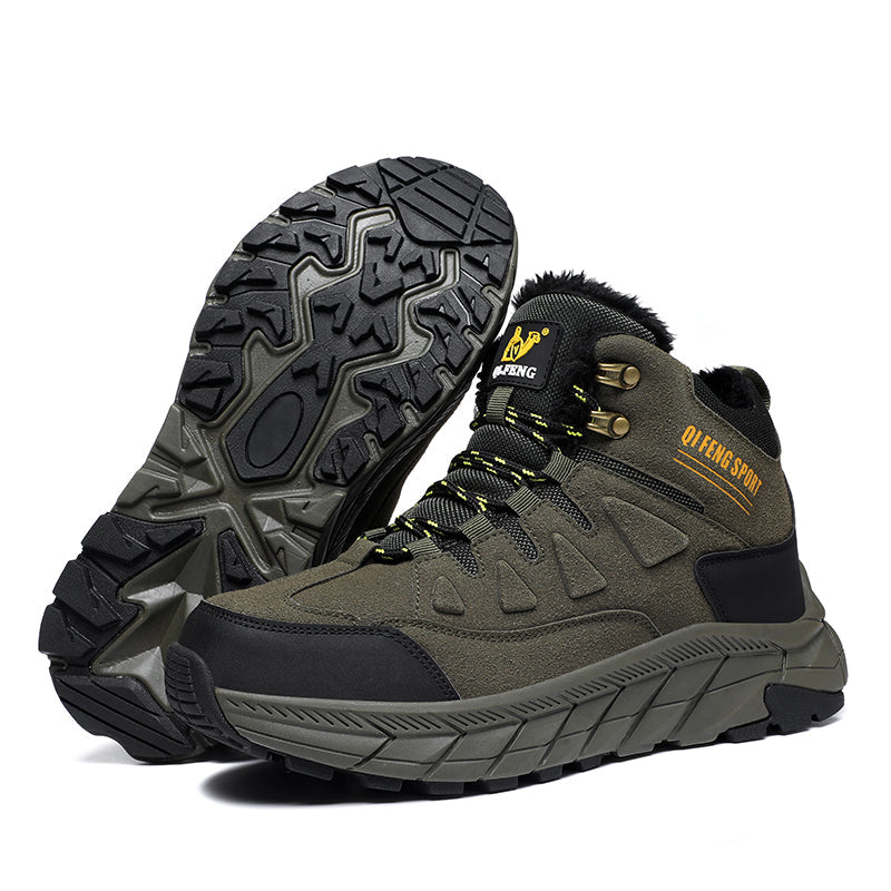 Men's Waterproof Hiking Boots - Breathable Quick-Dry Upper,Mountain Trekking & Outdoor Adventures | All-Terrain Grip & Abrasion-Proof