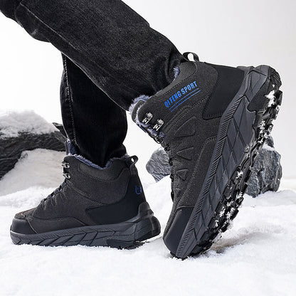 Men's Waterproof Hiking Boots - Breathable Quick-Dry Upper,Mountain Trekking & Outdoor Adventures | All-Terrain Grip & Abrasion-Proof