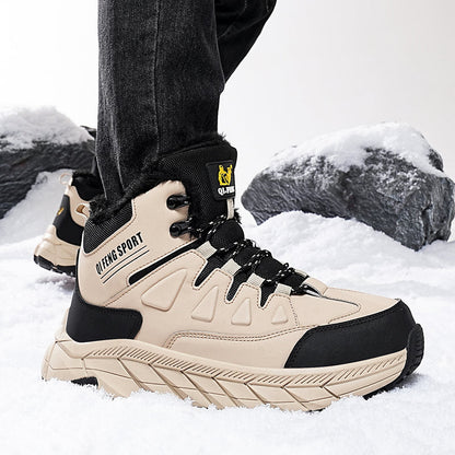 Men's Waterproof Hiking Boots - Breathable Quick-Dry Upper,Mountain Trekking & Outdoor Adventures | All-Terrain Grip & Abrasion-Proof