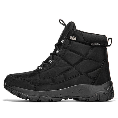 Men’s Hiking Boots – Warm Plush Lining, Non-Slip Traction, Wide Toe, Arch & Ankle Support, Windproof, Waterproof