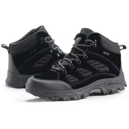 Men's Orthopedic Hiking Boots - Safe and Comfortable Work Boots - Waterproof, Slip-resistant, Impact-resistant, and Puncture-resistant - Wide Toe, Arch Support, and Ankle Support - Money-back Guarantee if ineffective.
