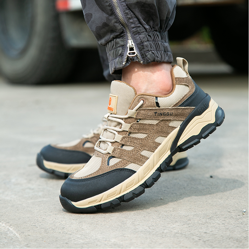 Men's Orthopedic Arch Support Wide Toe Ankle Support Hiking Shoes Waterproof Non-slip Anti-puncture Work Shoes