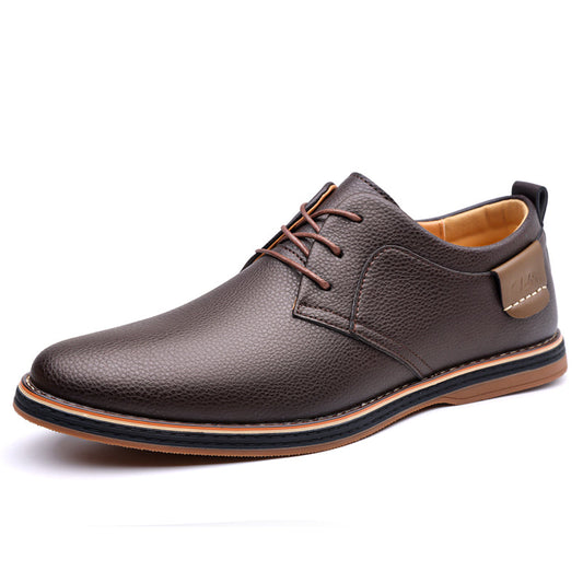 Men’s Leather Derby Shoes, Lightweight Lace-Up Work & Walking