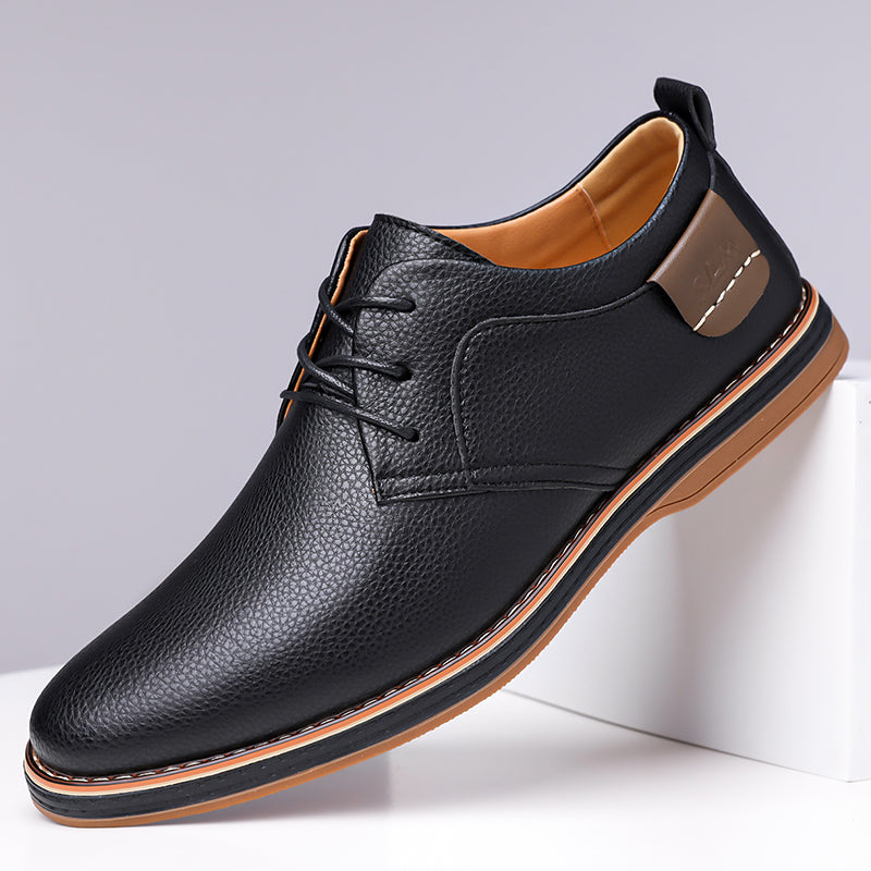 Men’s Leather Derby Shoes, Lightweight Lace-Up Work & Walking