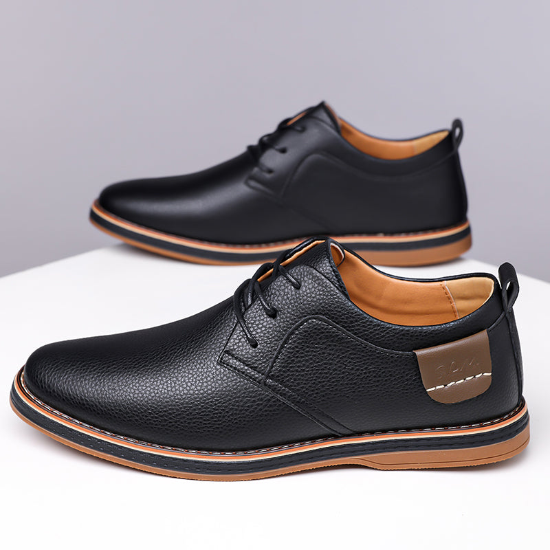 Men’s Leather Derby Shoes, Lightweight Lace-Up Work & Walking
