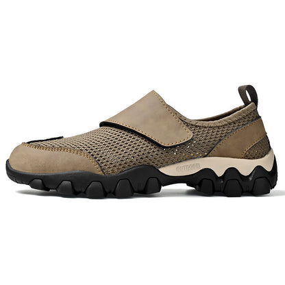 (⏰Limited Time Sale 70% OFF) Men's Orthopedic Arch Support Wide Toe Lightweight Outdoor Walking Shoes, Breathable Mesh Slip-On Non-Slip Work Shoes