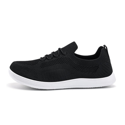 Men‘s’ Wide Toe Box Running Walking Shoes - Zero Laces Comfort, Non-Slip Traction & Cushioned Support