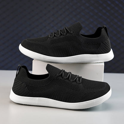 Men‘s’ Wide Toe Box Running Walking Shoes - Zero Laces Comfort, Non-Slip Traction & Cushioned Support
