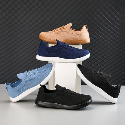 Men‘s’ Wide Toe Box Running Walking Shoes - Zero Laces Comfort, Non-Slip Traction & Cushioned Support