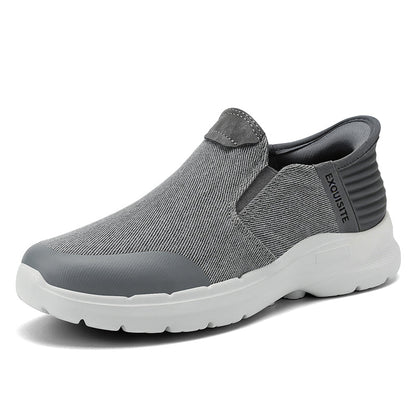 Men‘s’ Slip-On Running Walking Shoes - Zero Laces Comfort, Non-Slip Traction & Cushioned Support