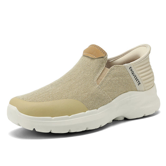 Men‘s’ Slip-On Running Walking Shoes - Zero Laces Comfort, Non-Slip Traction & Cushioned Support