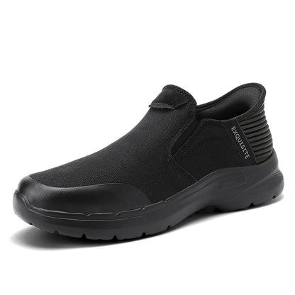 Men‘s’ Slip-On Running Walking Shoes - Zero Laces Comfort, Non-Slip Traction & Cushioned Support