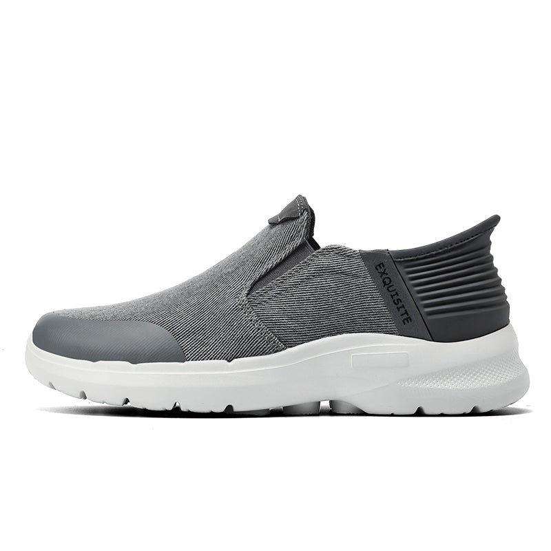 Men‘s’ Slip-On Running Walking Shoes - Zero Laces Comfort, Non-Slip Traction & Cushioned Support