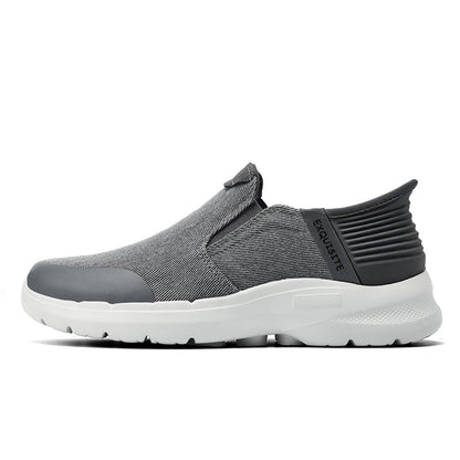 Men‘s’ Slip-On Running Walking Shoes - Zero Laces Comfort, Non-Slip Traction & Cushioned Support